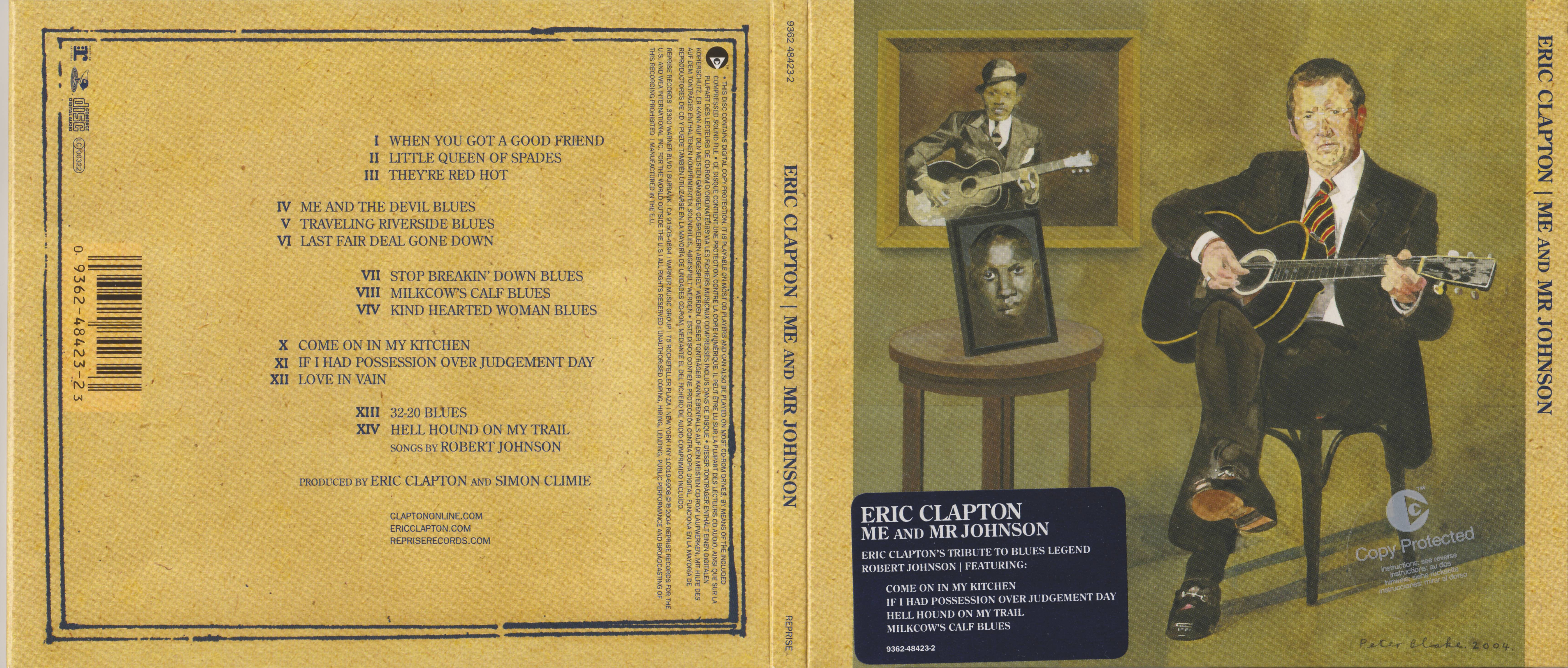 Eric Clapton Me And Mr Johnson : Front Back
